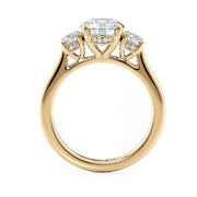 MICHAEL M 18k Yellow Gold 3-Stone Trininty Engagement Ring
